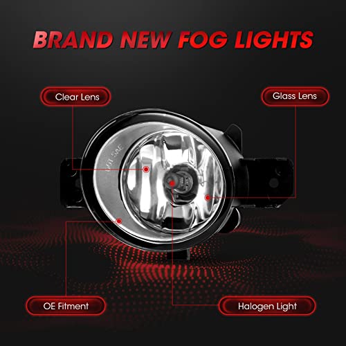 WEZEMLIGHT Fog Lights Assembly Replacement For 2004-2019 Nissan Sentra 2011-2014 Maxima 2014-2016 Rogue 2007-Up Altima Sedan With H11 Halogen Bulbs-1 Pair - Image 3