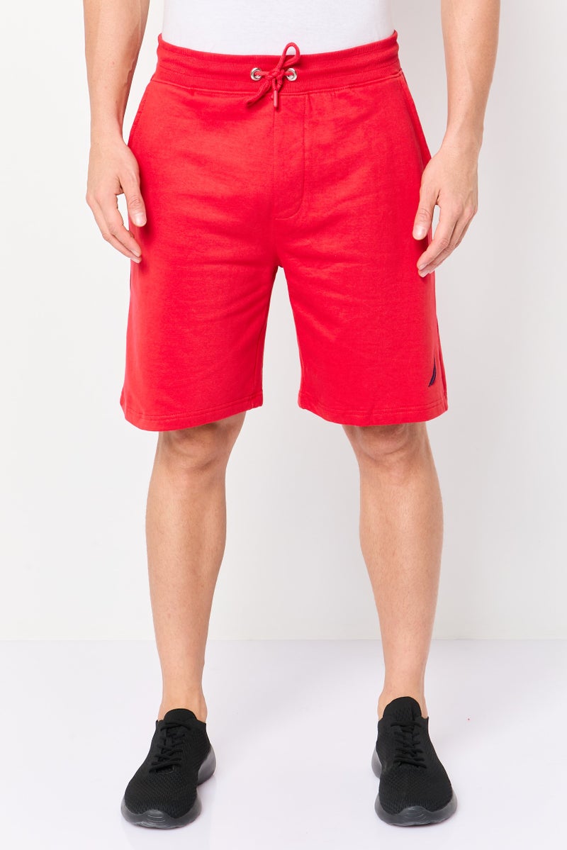 NAUTICA Men Plain Basic Shorts, Red - Image 1