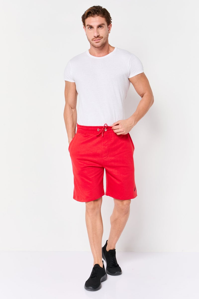 NAUTICA Men Plain Basic Shorts, Red - Image 2