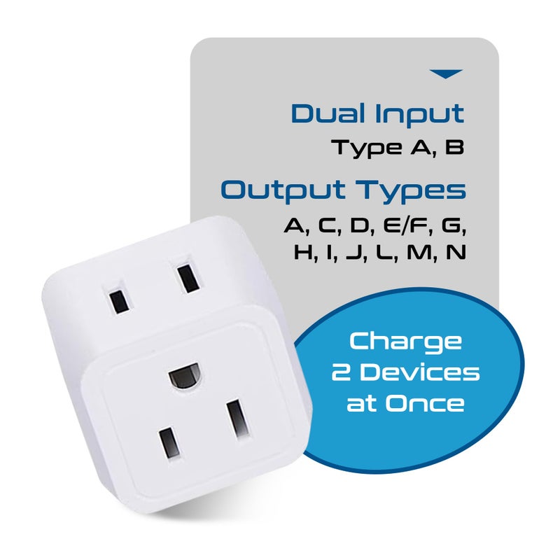 Ceptics World Travel Adapter Set - 2 in 1 USA to Europe, Asia, Africa, India, Japan, Australia, Brazil, China, Israel and more - 11 Pack - Safe Grounded - Works with Cell phones, Laptops, Chargers - Image 5