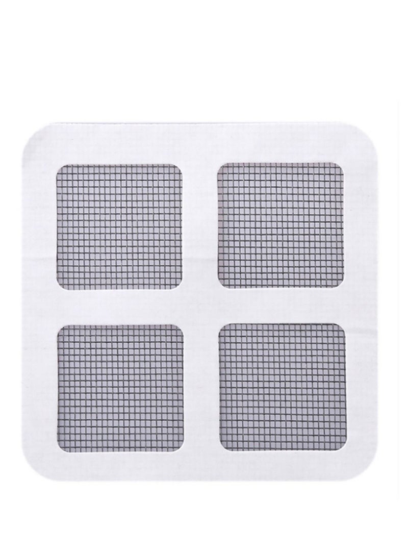 KASTWAVE 12 Pack Window and Door Screen Repair Kit Fiberglass Screen Repair Patches, Strong Adhesive Screen Repair Stickers Mesh Film Ideal for Fixing Small Holes and Tears, 4" x 4" - Image 1