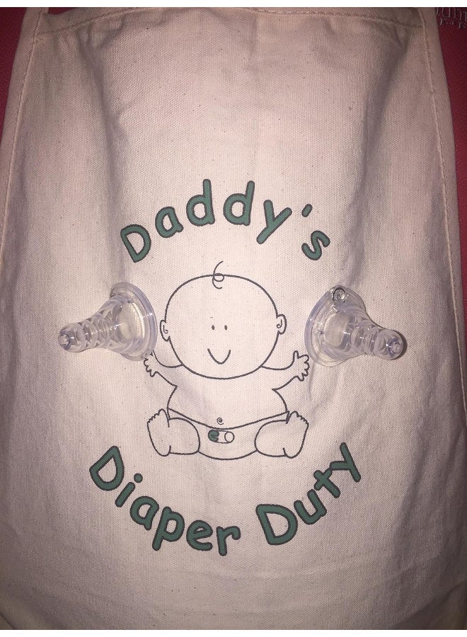 Genius Baby Toys Daddy's Diaper Duty Apron - Unique New Dad Gag Gift for Baby Shower Fun - Image 1