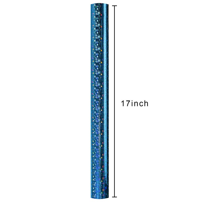 Merture Blue Holographic Wrapping Paper Roll, Blue Space Gift Wrap with Shining Galaxy Design for Birthday, Baby Shower, Christmas, Father's Day, Weeding - 17 In X 32.8 Ft (46.5 sq.ft.) - Image 4