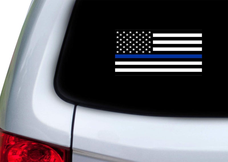 Rogue River Tactical Thin Blue Line Blue Lives Matter Flag Sticker Vinyl Decal for Car Truck Window Bumper Sticker Support of Police and Law Enforcement Officers ((3 Pack) 3x5) - Image 5