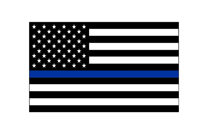 Rogue River Tactical Thin Blue Line Blue Lives Matter Flag Sticker Vinyl Decal for Car Truck Window Bumper Sticker Support of Police and Law Enforcement Officers ((3 Pack) 3x5) - Image 3