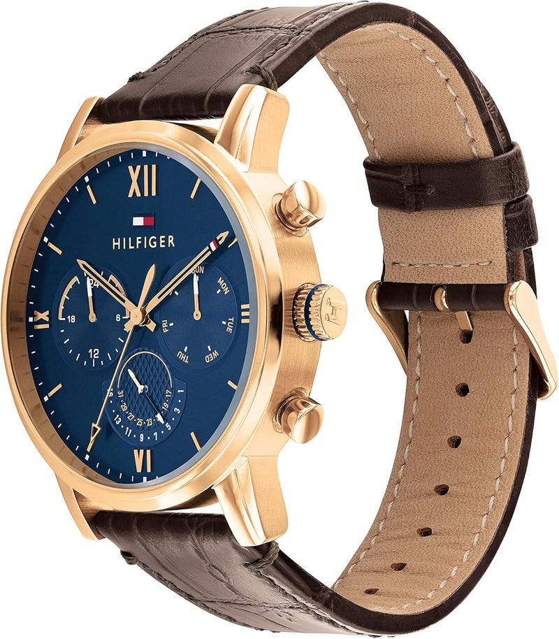 Tommy Hilfiger Men's Quartz Watch with Leather Strap - Image 2