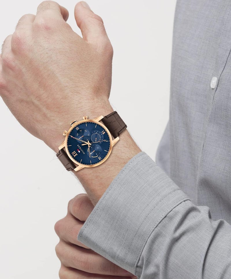 Tommy Hilfiger Men's Quartz Watch with Leather Strap - Image 4