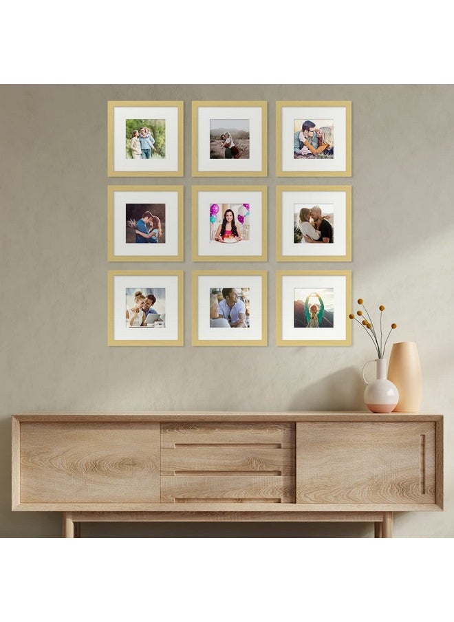 Art Street Art Street Photo Frames for Home Décor Set of 9 Beige Wall Photo Frames for Living Room Decoration (Size - 8 x 8 Inches)  - Image 2