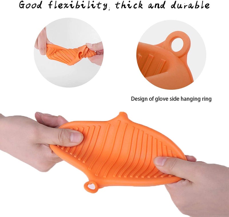 Imaashi Mini Oven Gloves Silicone Heat Resistant Cooking Pinch Mitts Potholder for Kitchen Cooking, Baking & BBQ (1 Pair) - Image 3