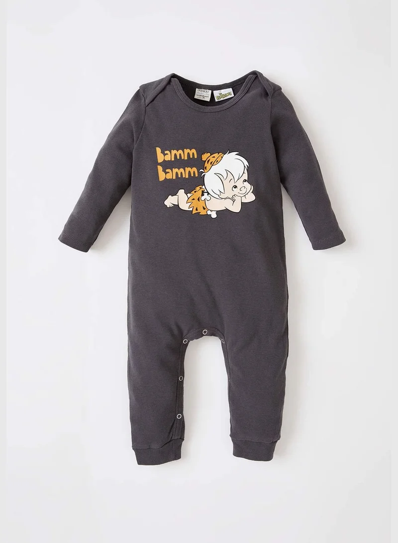 ديفاكتو Flinstones Licenced Long Sleeve Newborn Sleepsuit