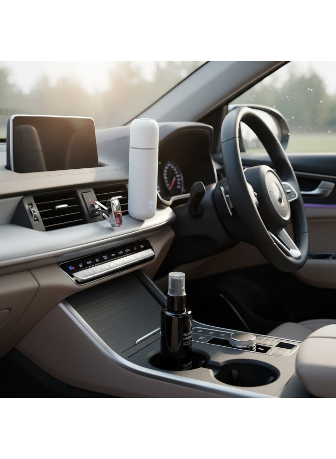 واي آند دي موزع عطور للسيارة موزع عطور آلي موزع زيوت عطرية عطر طويل الأمد موزع عطور صغير للسيارة موزع فعال لإزالة الروائح الكريهة عطر للسيارة مع 6 زجاجات من 4 مل من الزيوت العطرية العلاجية مناسب للاستخدام في المنزل والفندق والمكتب والحمام والسيارة موزع بالموجات فوق الصوتية - Image 2