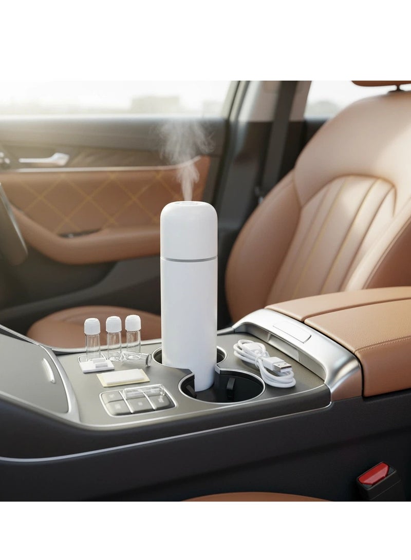 Bluejw Car Diffuser Air Freshener Aroma Diffuser Machine Essential Oil Diffuser Long Lasting Fragrance Scent Mini Car Aroma Diffuser Effective Odor Elimination Diffuser Car Scent Car Perfume with 6 bottles of 4ml Aromatherapy Essential Oil Suitable for Home Hotel Office Bathroom Car Use Ultrasonic Diffuser - Image 1