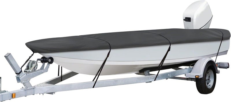Classic Accessories StormPro Heavy-Duty Boat Cover for 14' - 16' Boats, Charcoal - Image 1