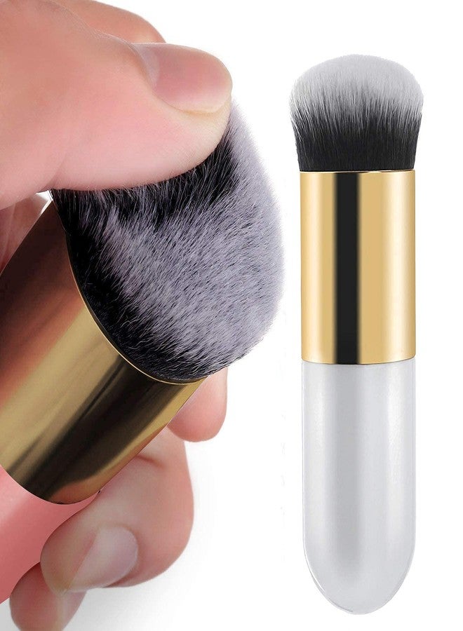Keli Mini Foundation Brush - Travel Size Kabuki Bullet Makeup Brush with Soft Synthetic Bristles for Blending Liquid, Cream & Powder Foundation Application for Women (Pack of 1) - Image 3