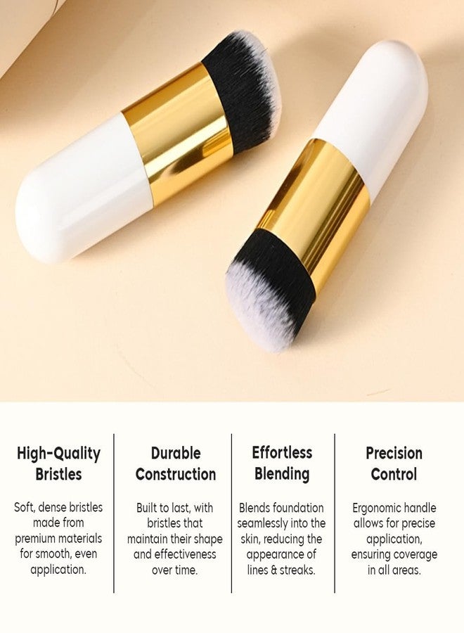 Keli Mini Foundation Brush - Travel Size Kabuki Bullet Makeup Brush with Soft Synthetic Bristles for Blending Liquid, Cream & Powder Foundation Application for Women (Pack of 1) - Image 4