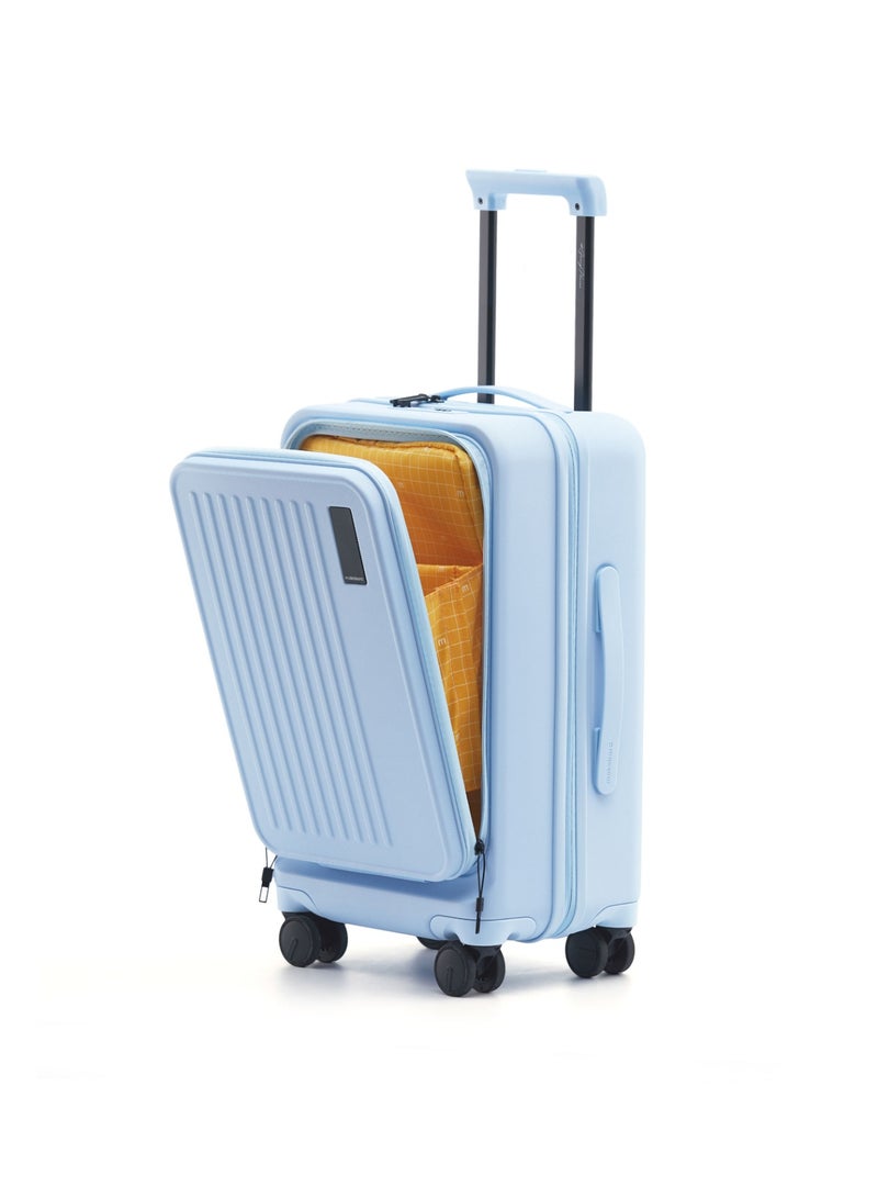 موكوبارا للتجارة ذ.م.م حقيبة ترانزيت برو بولي كربونات أزرق خجول بلمسات صفراء - Image 1