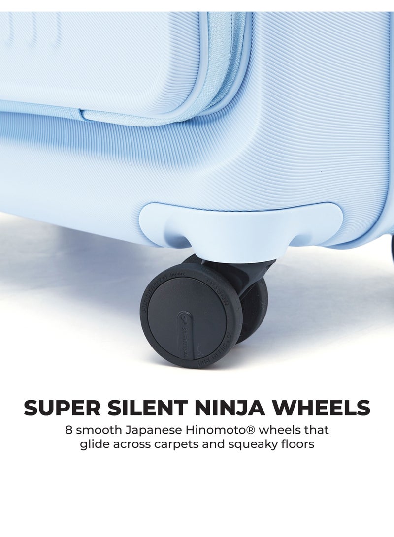 موكوبارا للتجارة ذ.م.م حقيبة ترانزيت برو بولي كربونات أزرق خجول بلمسات صفراء - Image 5