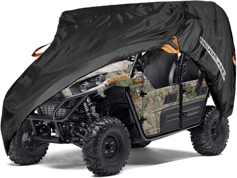 NEVERLAND UTV Cover Heavy Duty Ranger Cover Waterproof 4-6 Seater Side by Side Covers 4 Door All Weather Storage with Reflective Strip Compatible with Polaris RZR General Can-Am Yamaha SxS - Image 1