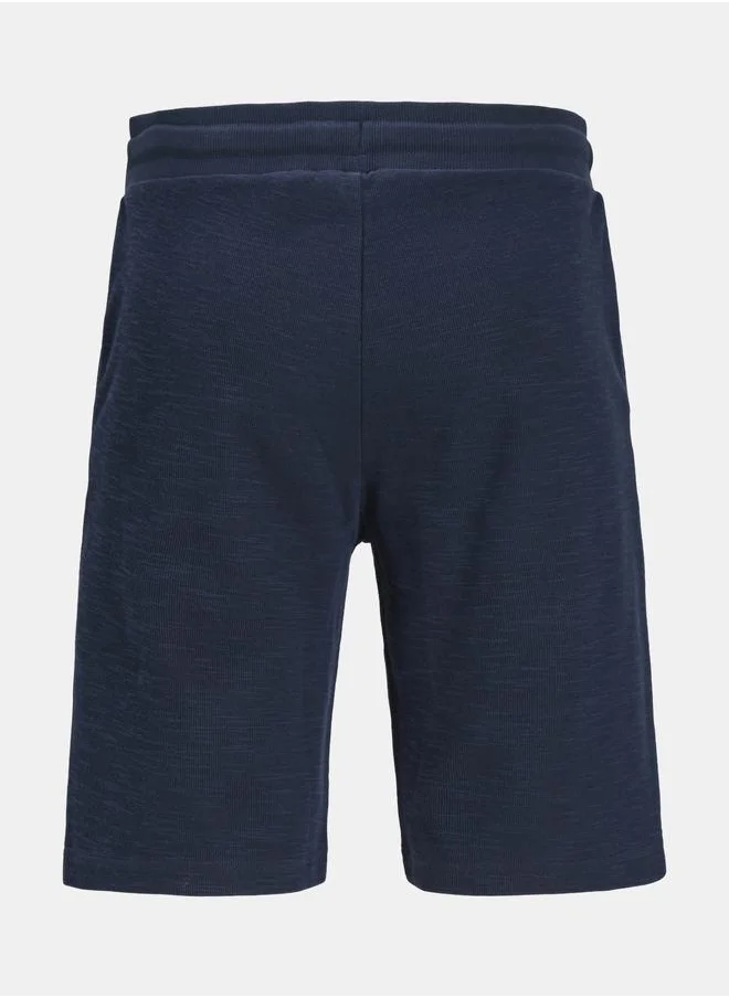 JACK & JONES Logo Print Sweat Shorts with Drawstring