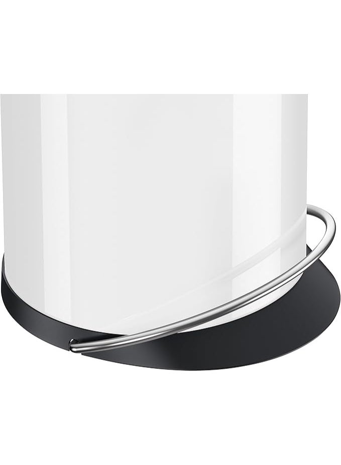 Hailo Hailo Harmony M Pedal Bin 12 Liters, Kitchen Bin with Lid, Soft-Close Trash Can for Food Waste, Office or Bathroom Use, Compact Waste Bin, White, Made in Germany – HLO-0515-030  - Image 2