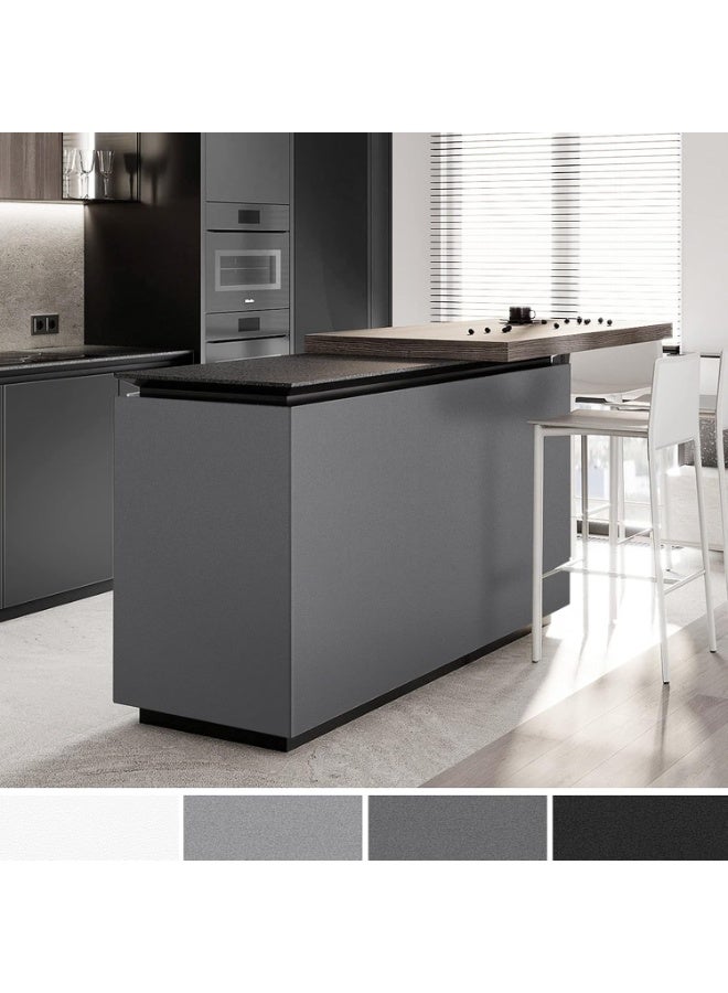 Bluejw 40X300cm  Deep Grey Wallpaper Peel and Stick Wallpaper for Bedroom Bathroom Walls Kitchen Cabinets Waterproof Self Adhesive Matte Gray Contact Paper for Desk Classroom Shelves Grey Vinyl Wrap - Image 3