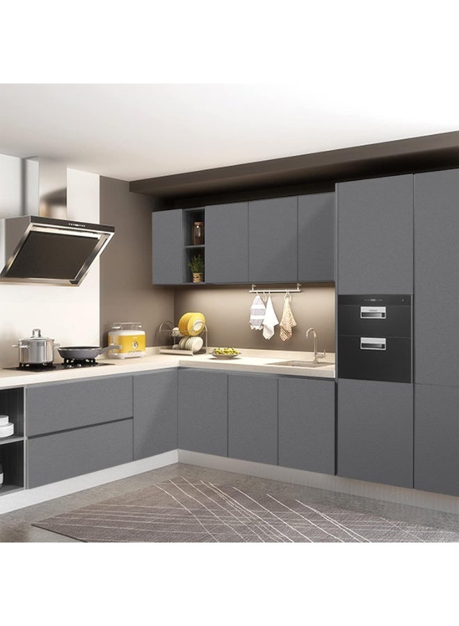 Bluejw 40X300cm  Deep Grey Wallpaper Peel and Stick Wallpaper for Bedroom Bathroom Walls Kitchen Cabinets Waterproof Self Adhesive Matte Gray Contact Paper for Desk Classroom Shelves Grey Vinyl Wrap - Image 4