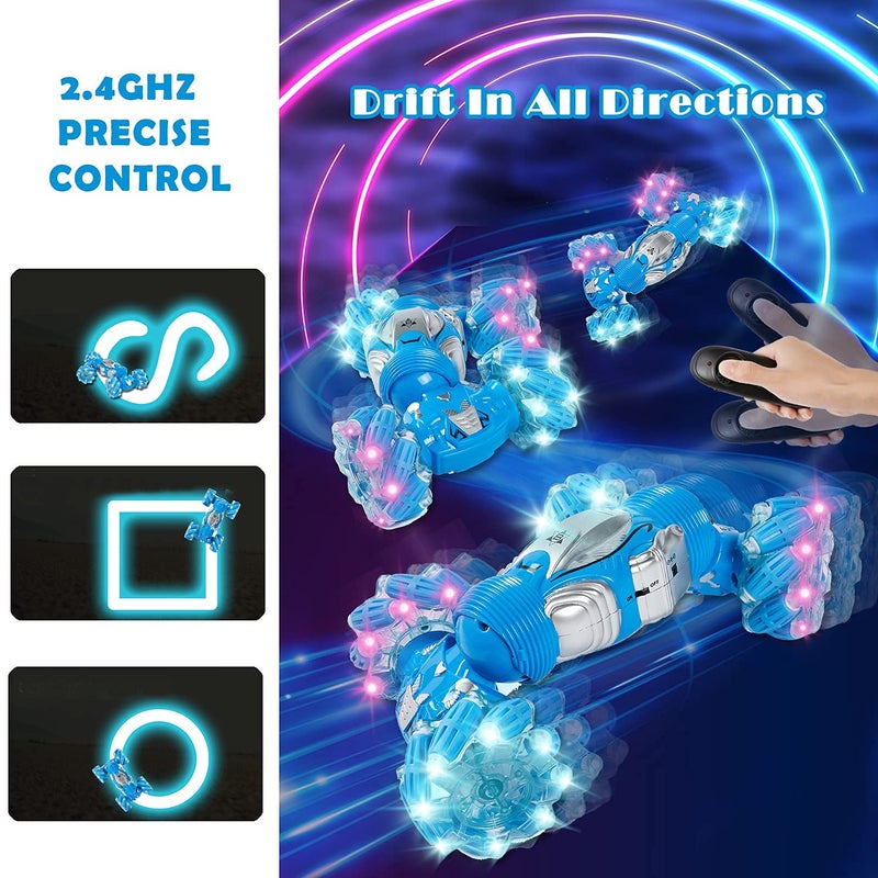 BEMITON Remote Control RC Cars for Boys Gesture Sensing RC Stunt Car 6 7 812 9 10 11 Year Old Kids Gifts 4WD Off Road Double Sided Drift Truck Best Birthday Gift - Image 3
