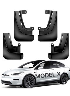 Excefore Mud Flaps for Tesla Model X, Military-Grade All-Weather Splash Guards, No Drilling Required, Tire Protection Fender Body Kits, Exterior Accessories, Black (Set of 4)  - Image 1