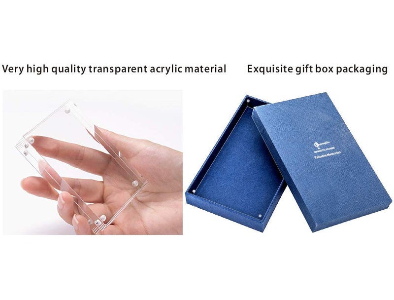 Cq acrylic Acrylic Photo Frames,8x10'' Double Sided Picture Frame, Desktop Frameless Postcard Display - Image 5