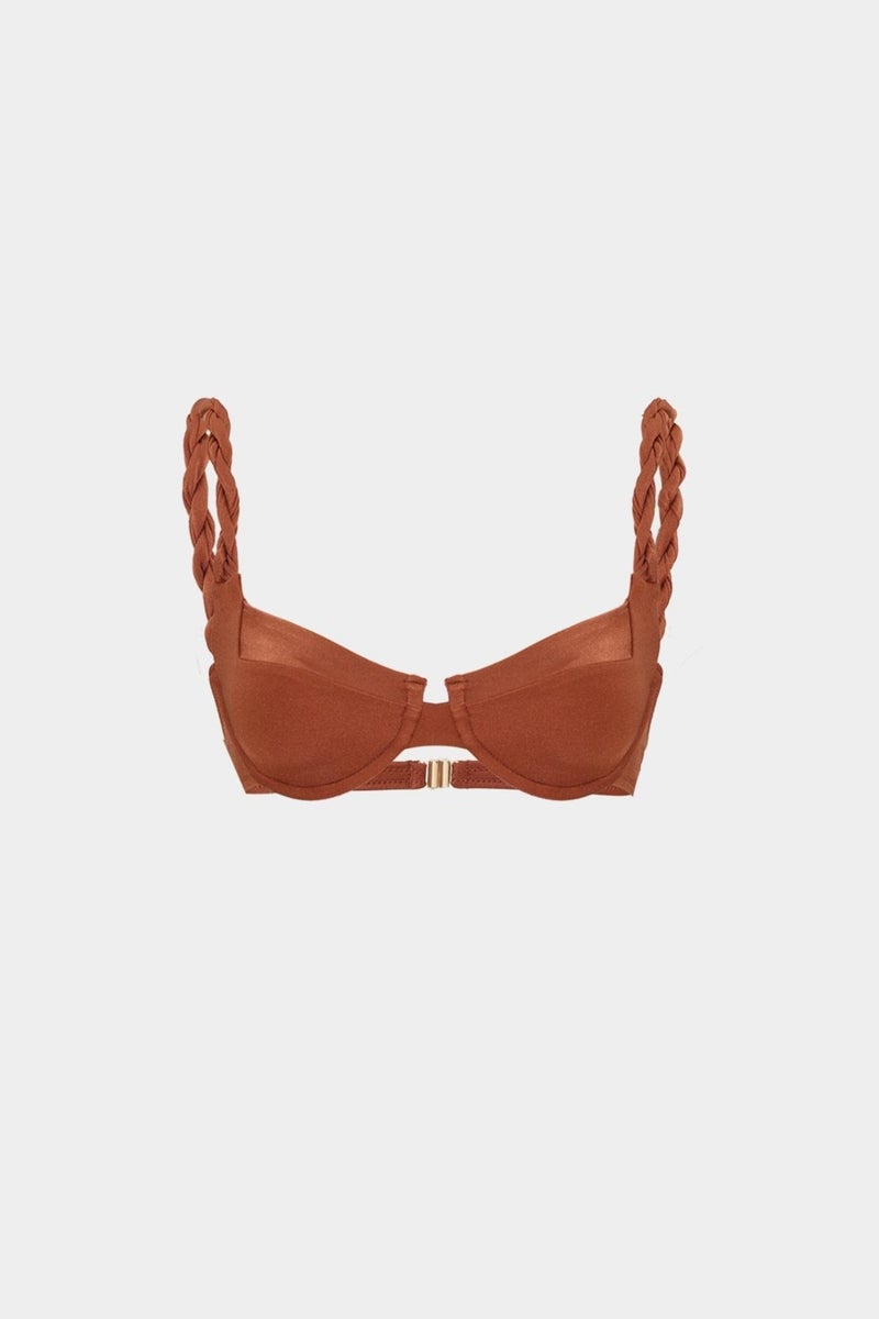 Açelya Okcu Azalea Okcu Premium Twist Strap Detailed Frigg Fit Women's Bikini Top  - Image 1