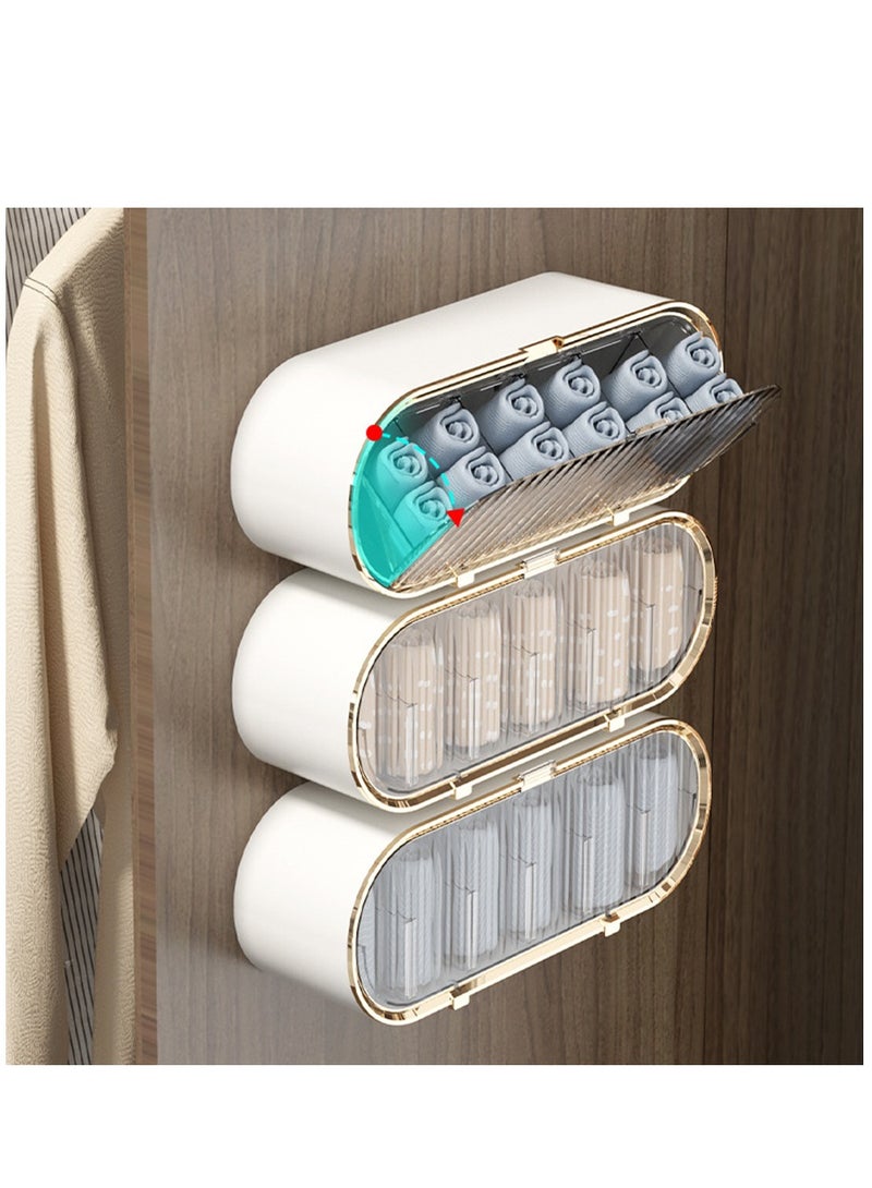 Arabest Drawer Underwear Organizer Divider, Wall Mount 6 Cell Storage Boxes and Acrylic Organizers for Lingerie, Socks, Ties, Data Cable, Spices Organization - Image 5