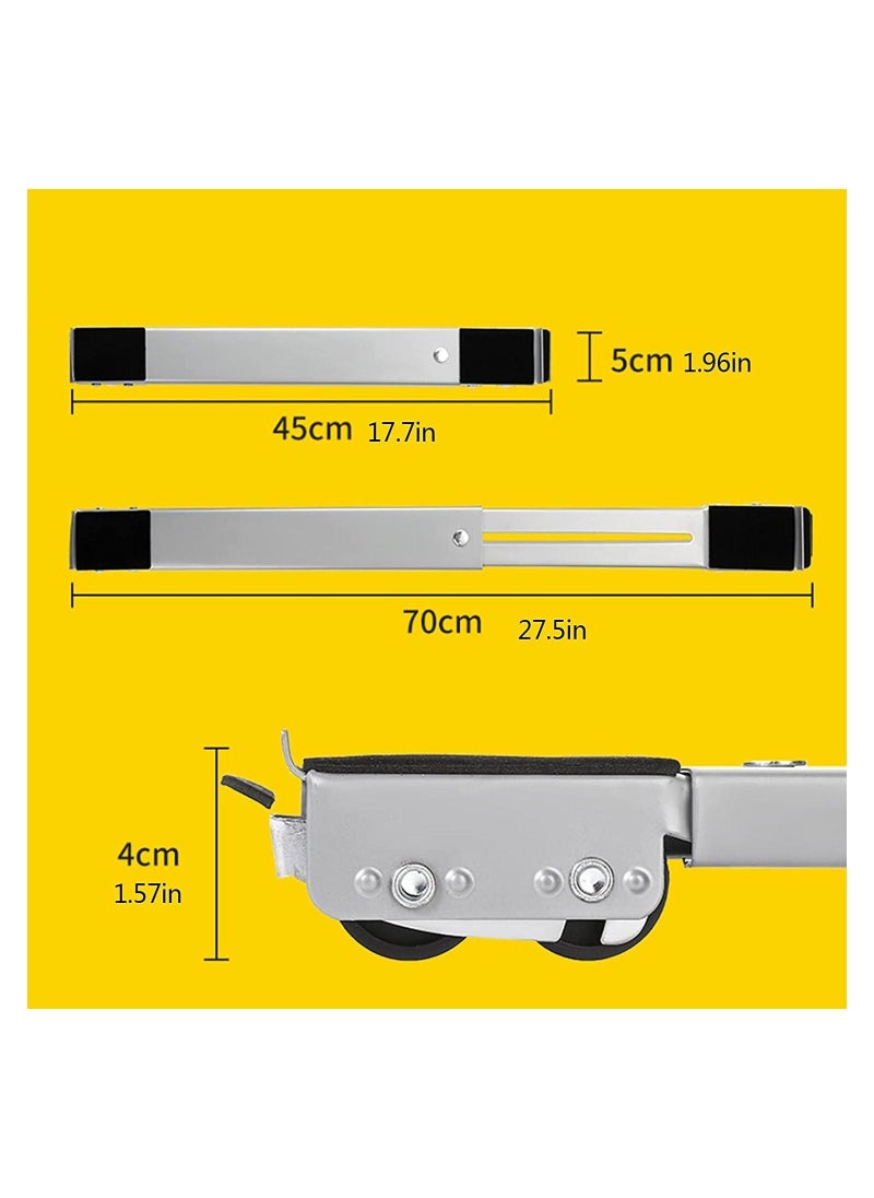Generic - 2 Pieces Adjustable Washing Machine Pedestals Frame ， Drum Washing Machine Refrigerator Mobile Base, Multifunction Washing Machine Base Stand Movably Adjustable - Image 1