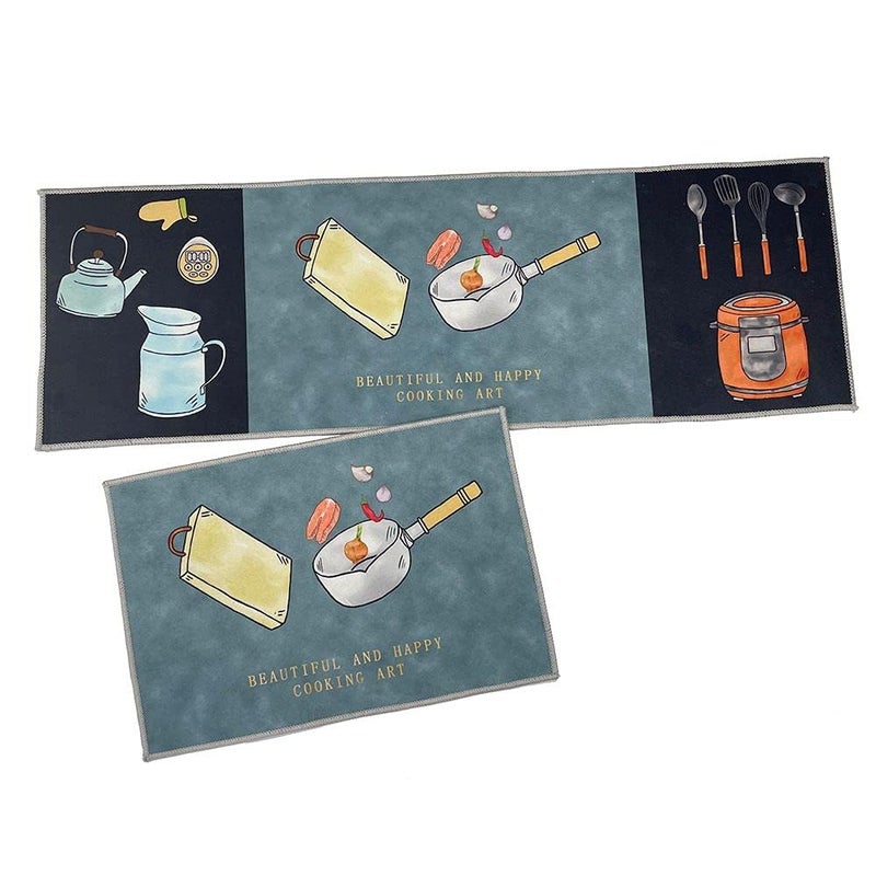 Earwig Anti Fatigue Kitchen Rug Sets 2 Piece Non Slip Kitchen Mats for Floor Kitchen Rugs and Mats Comfort Standing Mat Runner for Kitchen OfficeSinkLaundry EA03 - Image 3