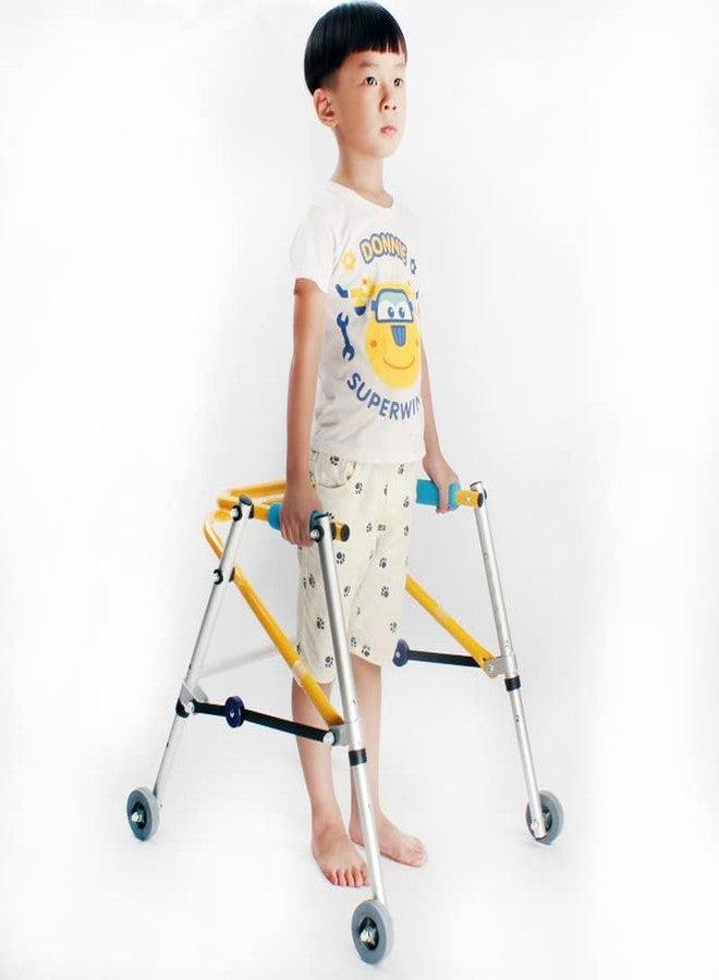 eOnekart CP Child Rollator Walker | Lightweight Foldable Reverse Walker for Kids | Soft Wheels | Aluminum Frame | Height Adjustable | Child Stand & Mobility Support for Cerebral Palsy - Image 3