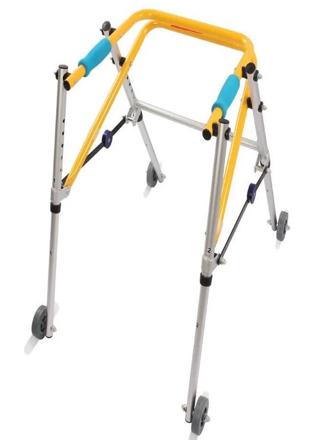 eOnekart CP Child Rollator Walker | Lightweight Foldable Reverse Walker for Kids | Soft Wheels | Aluminum Frame | Height Adjustable | Child Stand & Mobility Support for Cerebral Palsy - Image 2
