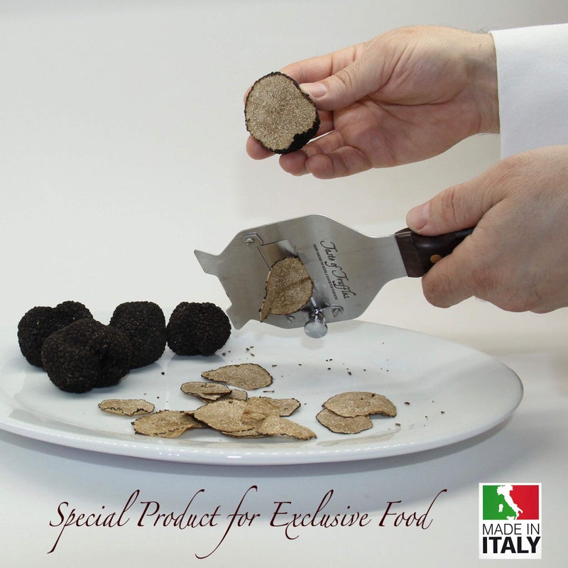 TASTE OF TRUFFLES Professional Truffle Shaver, Slicer, Cutter in Stainless Steel & Rosewood Adjustable - Mandoline Slicer - Made in Italy  - Image 3