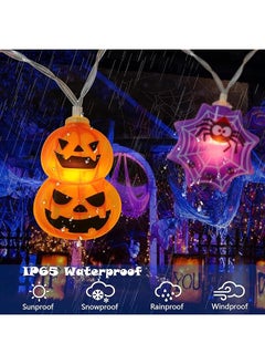 erorex Halloween String Lights Decorations 20 Led 9Ft Halloween Window Lights Battery Operated Not Included With 2 Modes Pumpkin Led String Lights Window Lights For Home Halloween Party Decor  - Image 5