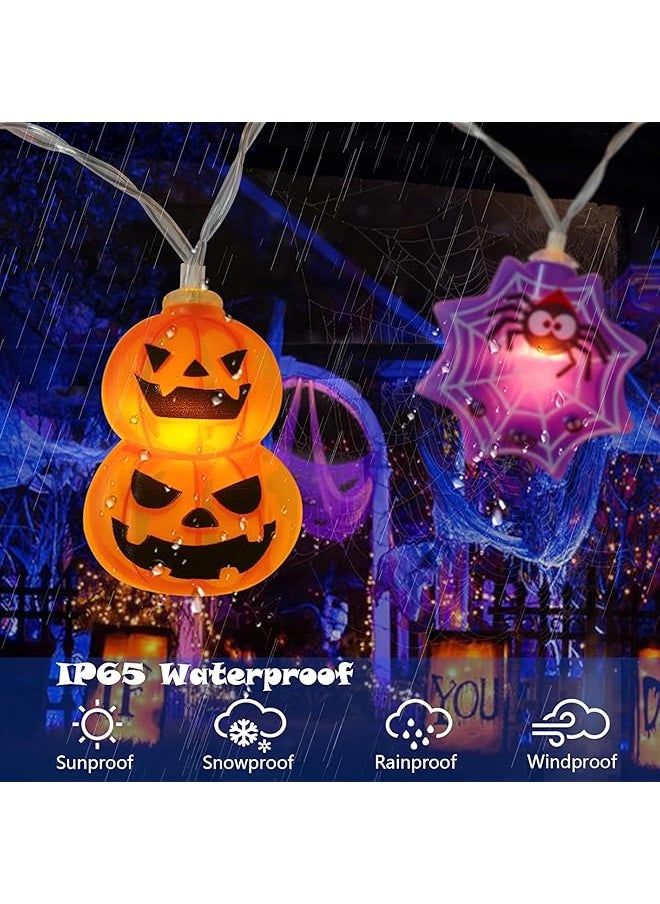 erorex - Halloween String Lights Decorations 20 Led 9Ft Halloween Window Lights Battery Operated Not Included With 2 Modes Pumpkin Led String Lights Window Lights For Home Halloween Party Decor - Image 1