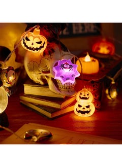 erorex Halloween String Lights Decorations 20 Led 9Ft Halloween Window Lights Battery Operated Not Included With 2 Modes Pumpkin Led String Lights Window Lights For Home Halloween Party Decor  - Image 4