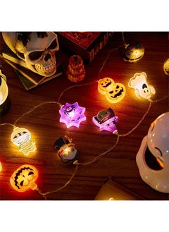 erorex Halloween String Lights Decorations 20 Led 9Ft Halloween Window Lights Battery Operated Not Included With 2 Modes Pumpkin Led String Lights Window Lights For Home Halloween Party Decor  - Image 2