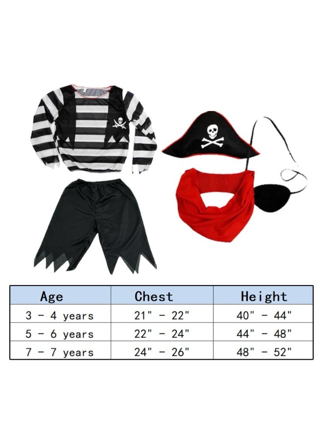 Daytoyz Pirate Costume for Kids, Pirate Accessories Costume | Costume Pirate Boys Cosplay Suit - Cute Pretend Play Costume, Kids Dress Up for Halloween, Role Play - Image 4
