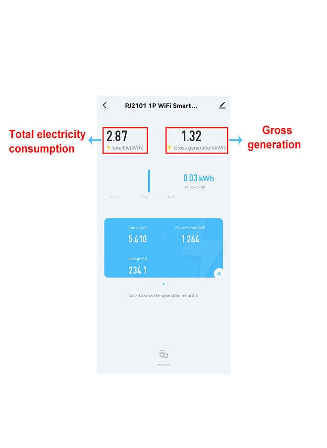 Tuya WiFi Intelligent Bidirectional Single-phase Energy Meter Solar PV System Power Production Consumption Monitoring Meter