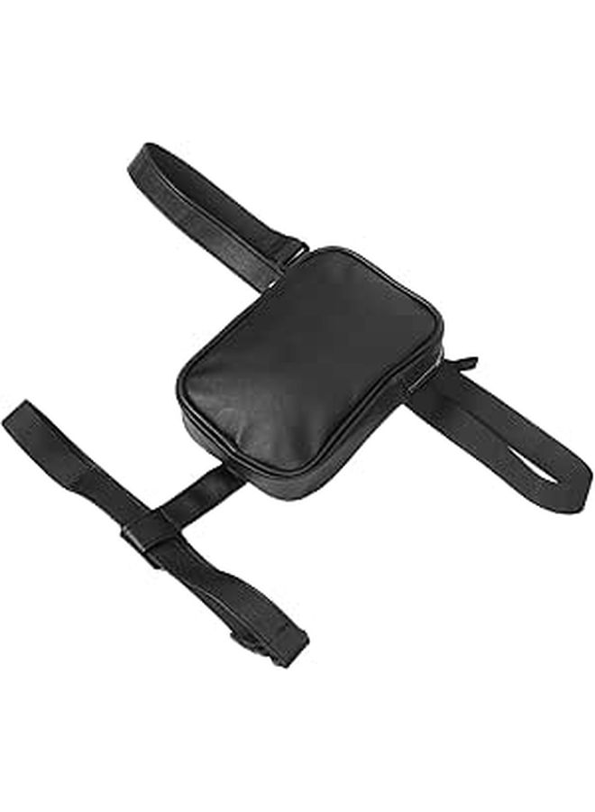 Black Pu Waterproof Waist Pack for Running Sports Travel Phone Holder - Image 1