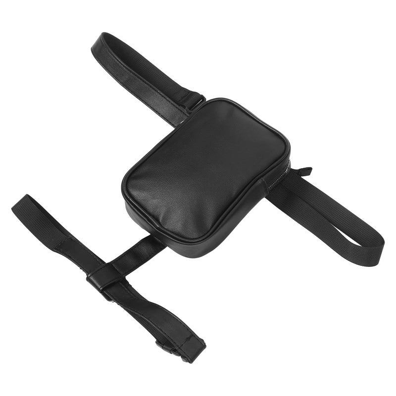 Black Pu Waterproof Waist Pack for Running Sports Travel Phone Holder - Image 2