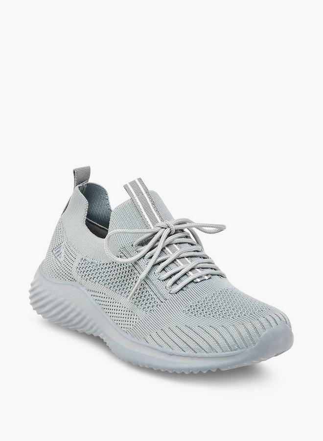 Oaklan by Shoexpress Women's Textured Lace-Up Sports Shoes with Pull Tabs - Image 1