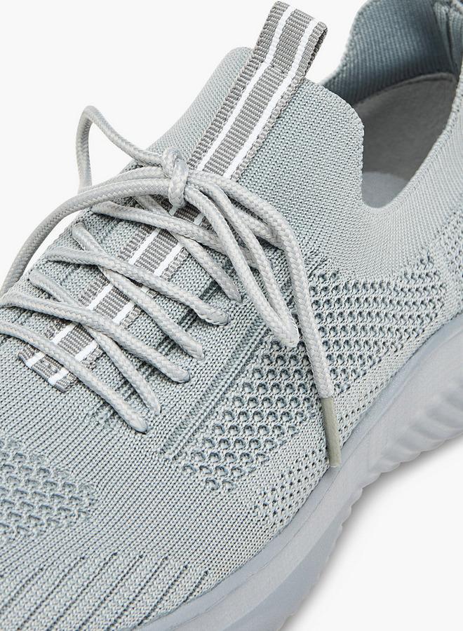 Oaklan by Shoexpress Women's Textured Lace-Up Sports Shoes with Pull Tabs - Image 4