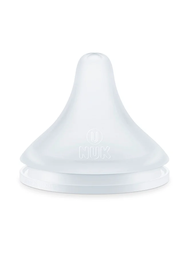 NUK Perfect Match Baby Bottle Drinking Teat | From 6 Months | Adapts To Baby | Anti-Colic | Bpa Free | Silicone Teat For Bottles, Universal | Pack Of 2