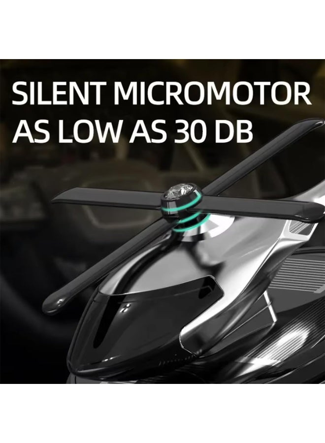 معطر جو للسيارة، موزع روائح يعمل بالطاقة الشمسية على شكل طائرة هليكوبتر، مصنوع من سبائك الألومنيوم، ملحقات ديكور داخلي للسيارة والمنزل - Image 4