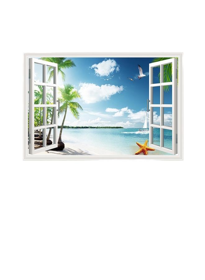 Bluejw Fake Window Self-adhesive 3D Wall Stickers Living Room Decorative Painting Bedroom Landscape Nature Waterproof Wall Stickers Wallpaper - Image 5