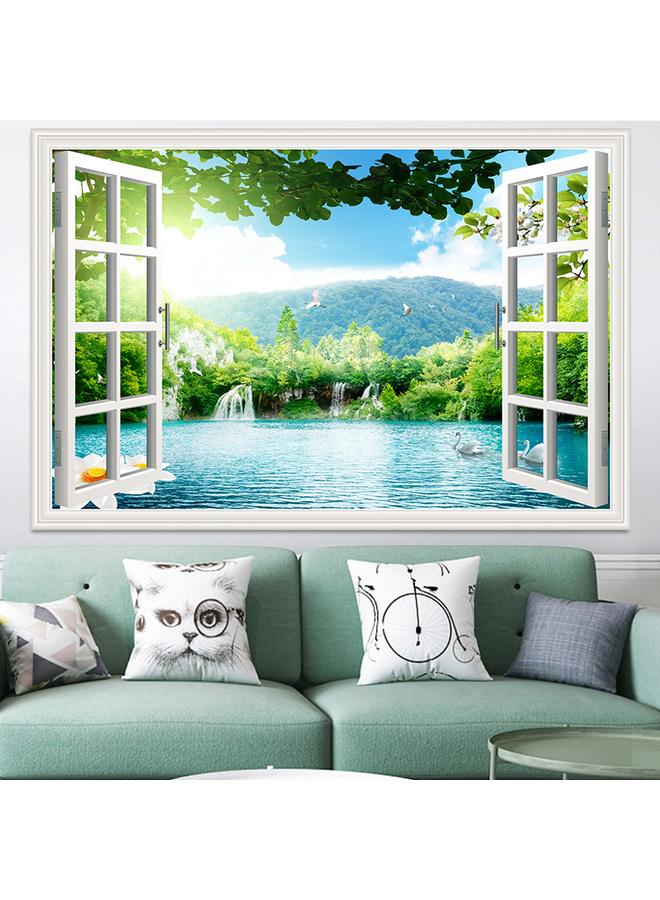 Bluejw Fake Window Self-adhesive 3D Wall Stickers Living Room Decorative Painting Bedroom Landscape Nature Waterproof Wall Stickers Wallpaper - Image 2